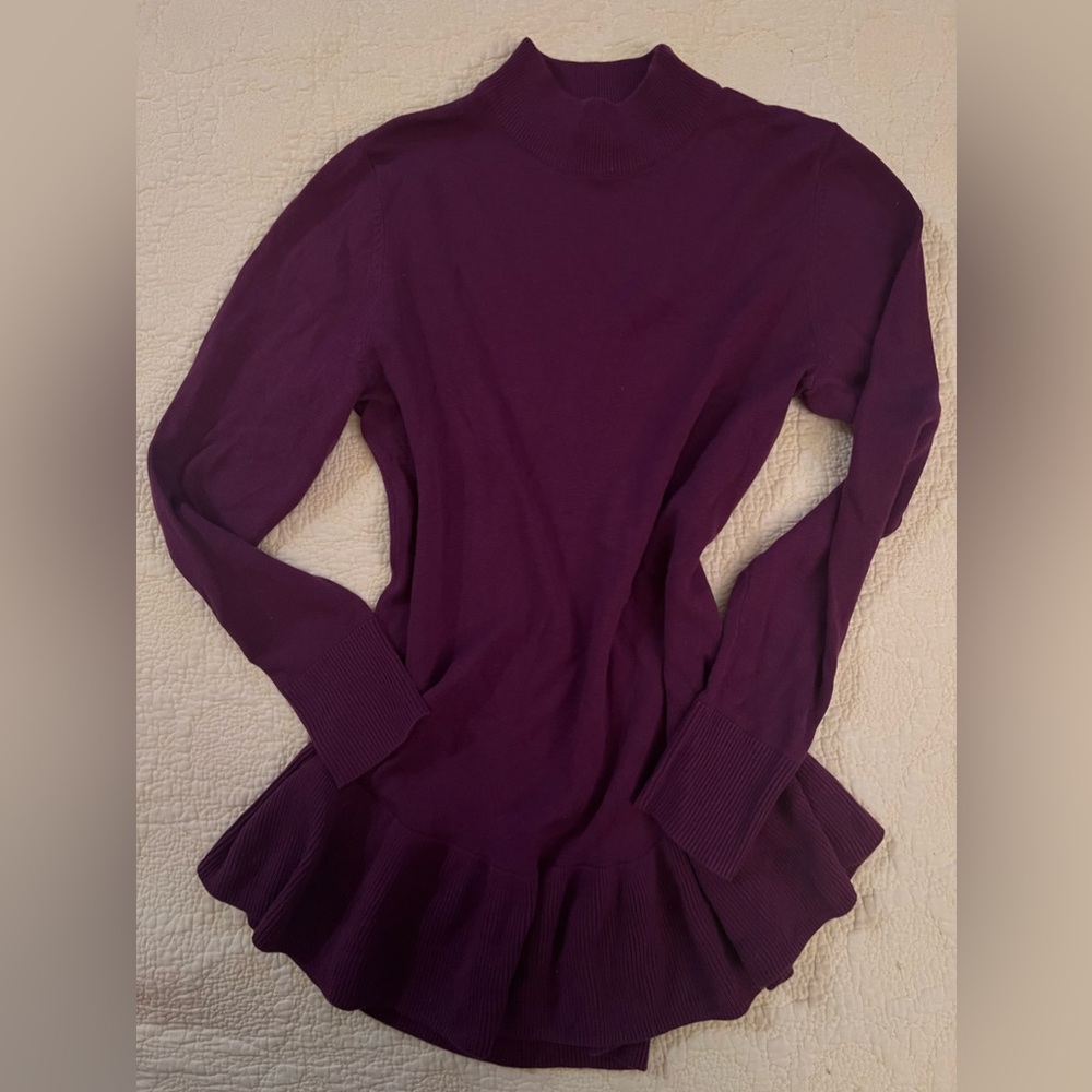 Purple Turtleneck with Amazing lower detail